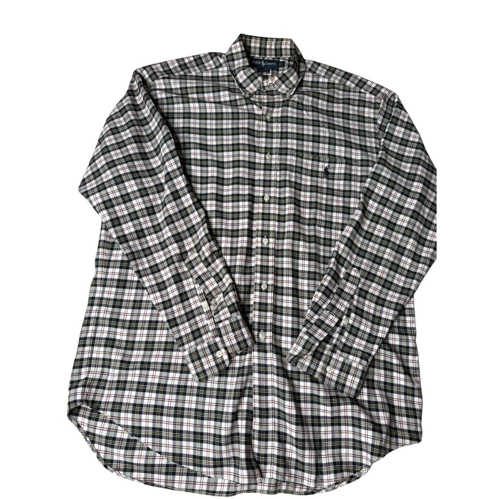 Ralph Lauren Plaid Shirt Long Sleeve Button Down Collared Mens Large
